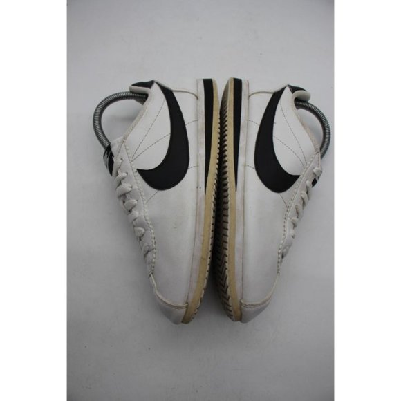 Nike Classic Cortez Women's Sz 7.5 White Black Leather Running Shoes 807471-101 - Picture 7 of 12